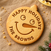 Custom Family Name Happy Holidays Cookie Stamp Christmas Baking Gift TH10 171509