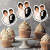 Custom Photo Look Who's Getting Married Cupcake Topper TH10 170575