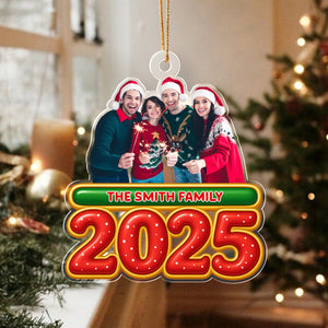 Custom Family Photo Season Of Love Acrylic Ornament Gift For Christmas HO82 900302