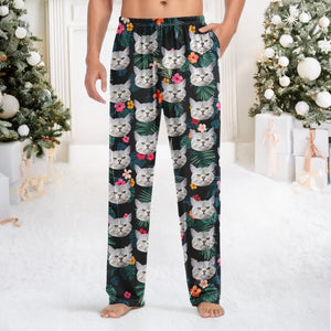 Custom Photo With Christmas Pattern Dog Cat Man's Pants TH10 891479