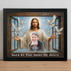 Custom Photo Safe In The Arms Of Jesus Memorial Picture Frame LM32 893901