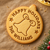 Custom Family Name Happy Holidays Cookie Stamp Christmas Baking Gift TH10 171509