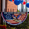 Custom Family Name America 250 Years of Freedom Non-Pleated Fan Flag HO82 901604