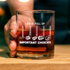 Life Is Full Of Important Choices Rock Glass Gift For Golfer TH10 898217