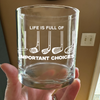 Life Is Full Of Important Choices Rock Glass Gift For Golfer TH10 898217