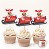 Custom Dog Photo Santa Cupcake Cupcake Toppers HO82 894580