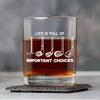 Life Is Full Of Important Choices Rock Glass Gift For Golfer TH10 898217