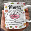 Custom Name Mom's Heart Hand 3D Effect Mug Gift For Mother's Day CH07 910682