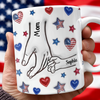 Forever Connected, Hand in Hand - Family Personalized 3D Inflated Effect Printed 3D Mug HA75 920386