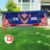 Personalized Family Name 1776-2026 250 Years Birthday America Flag Eagle Patriotic Banner HA75 898780