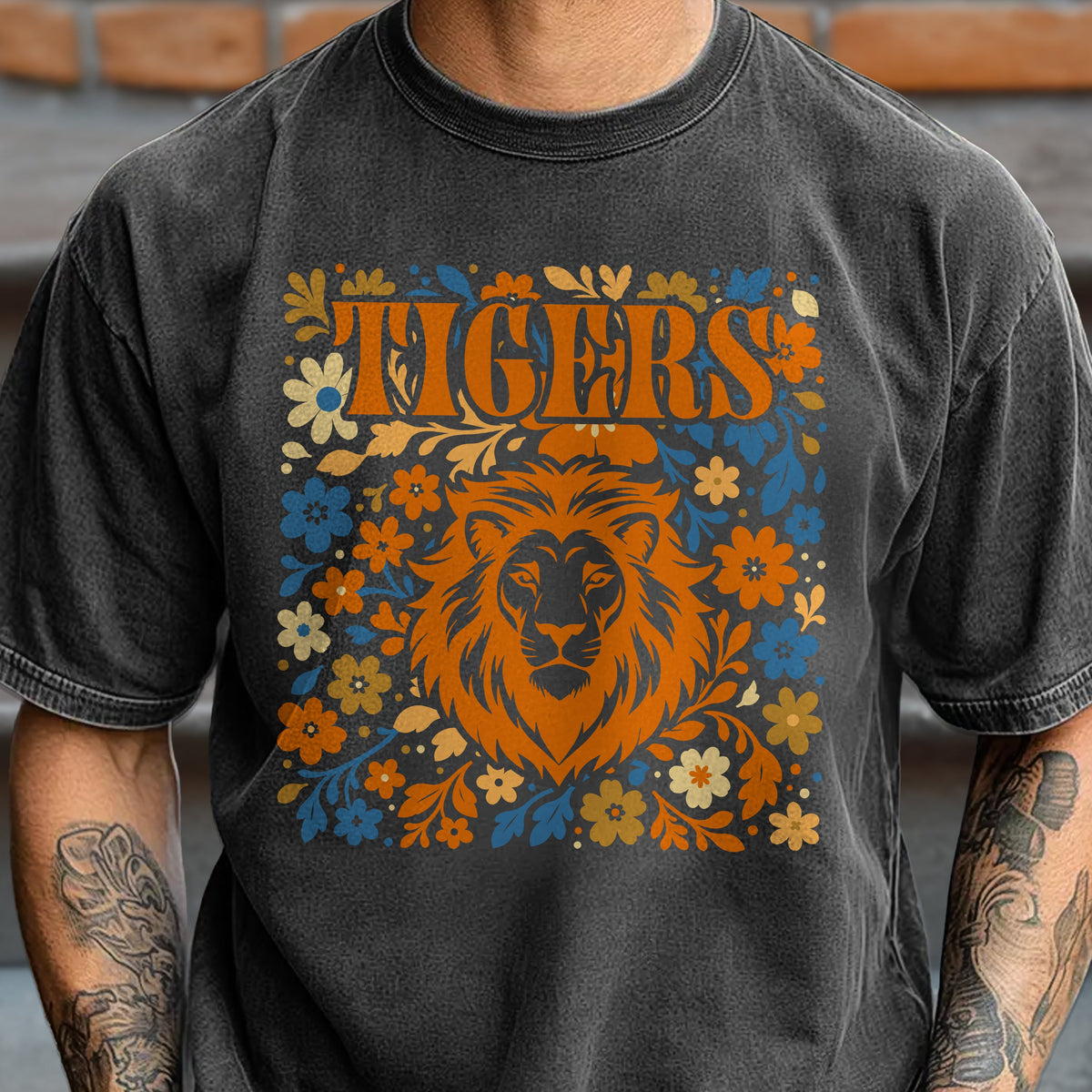 Custom Mascot Comfort Shirt, Floral School Spirit Tee, Football Game Day, Back to School Gift HO82 903044