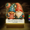 Custom Gnome Couple Happy 250th Anniversary American LED Night Light Plaque LM32 897241