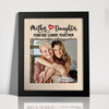 Custom Photo Mom And Daughter Forever Linked Together Personalized Picture Frame CH07 895306