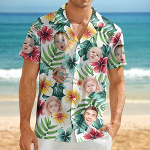Custom Family Photo Colorful Tropical Hawaii Shirt TH10 892615