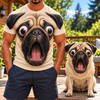 Funny Shocked Animal Face 3D T-Shirt Novelty Graphic Tee CH07 180792
