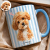 Custom Pet Photo Portrait Watercolor Print Full Accent Mug For Pet Lovers LM32 669437