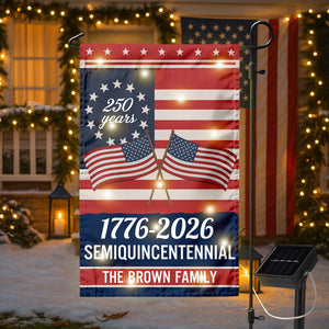 Custom Family Name Semiquincentennial 250th Anniversary LED Garden Flag LM32 895867