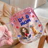 Custom Dog Mom & 3D Dog US Flag Gradient Glass Mug HO82 901916