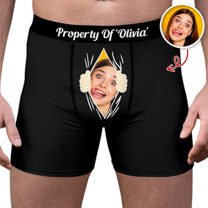 Custom Funny Property Of Her Photo Men's Boxer Briefs TH10 898119