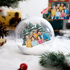 Custom Photo Together Is Our Favorite Place 3D Ball Ornament For Christmas TH10 896069