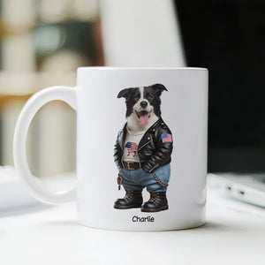 Custom Photo Cool Dog Cat Career Uniforms White Mug For Pet Lovers HA75 891952