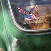 America 250th Anniversary Car Window Decal Sticker | Bald Eagle Flag Tee for July 4th HO82 901066