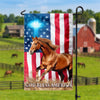 Custom Horse Photo God Bless America Garden Flag TH10 898699