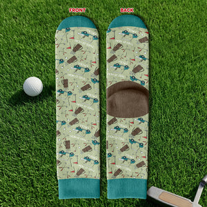 Personalized Golf Cart Crew Socks Funny Golfing Gift HO82 900800