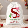 Custom Name Initial Letter Christmas Sacks, Christmas Holiday Gift Bag TH10 171435