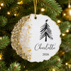 Custom Name Christmas Tree Resin Ornament, Personalized Holiday Decoration, Christmas Keepsake Gift CH07 180506