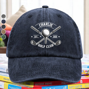Personalized Custom Name Washed Denim Baseball Cap For Golf Lover TH10 898149