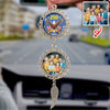 Custom Family Photo American Flag Eagles 250 Car Hanging Ornament With Charm LM32 897809