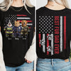 Custom Photo Best Dog Cat Dad Ever US Flag Back & Front Dark Shirt Uniform Ver HA75 892398