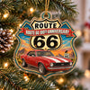 Custom Car Photo 100th Anniversary Of Route 66 Acrylic Ornament, Christmas Tree Decoration Gift CH07 180966