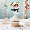 Custom Funny Wedding Face Cupcake Topper Gift For Couple CH07 910076