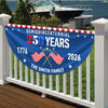 Custom Family Name 250 Years Semiquincentennial Non-Pleated Fan Flag TH10 896429