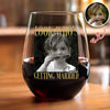 Custom Photo Look Who's Getting Married Wine Glass - Personalized Bachelorette Gift HO82 903200