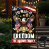 Custom Family Name 250 Years America Freedom With Eagles Garden Flag LM32 895209