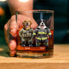 Custom Photo Cool Dog Cat in Dad’s Work Outfit Whiskey Glass Father's Day Gift HA75 892382