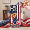 Custom Photo My Dog, Cat Loves America 1776-2026 Patriotic Phone Case HO82 901206