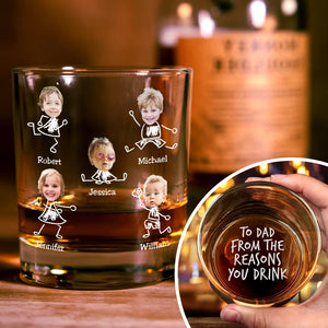 Custom Photo To Dad From The Reasons You Drink Rock Glass N304 890879