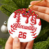 Custom Baseball Ice Cream Christmas Ceramic Ornament, Unique Sports Gift for Baseball Lovers, Kids and Team TH10 171219