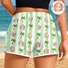 Custom Photo Striped Summer Pattern Women's Beach Short - Personalized Beachwear Gift HO82 902954