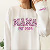 Custom Name Mama Sleeve Embroidered Sweatshirt Gift For Mother's Day LM32 899101