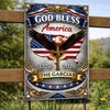 Custom Name 250th Anniversary God Bless America Eagle 1776–2026 Patriotic Metal Sign HA75 920840