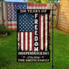 Custom Family Name 250 Years of Freedom 1776-2026 Independence Day Patriotic Garden Flag HO82 900940