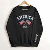 Custom Name America 1776-2026 250th Anniversary Patriotic Sleeve Embroidered Sweatshirt LM32 899495