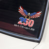 America 250th Anniversary Car Window Decal Sticker | Bald Eagle Flag Tee for July 4th HO82 901066