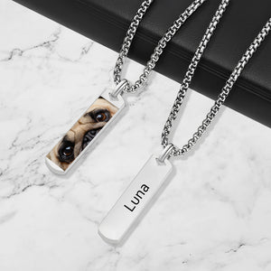 Custom Dog Eyes Photo Long Necklace For Dog Lover TH10 892861