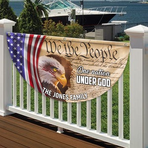 Custom Family Name We The People America Pleated Fan Flag TH10 896439